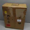 XINGQI 6-Light Modern Chandelier White Fabric Shade, 23 Inch Industrial Semi Flush Mount Ceiling Light Fixture for Kitchen Bedroom Dining Room (Chrome), Hallways Staircases Foyer Lighting Fixture