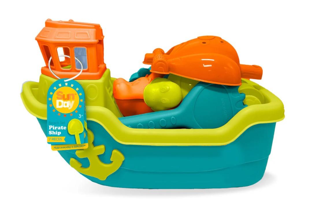 Sun Day Pirate Ship Beach Toy Set