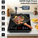 Single Induction Cooktop,1800W Portable induction Cooktop，Portable induction hot plate with LCD touch control,9 Levels,10H,Safety Lock, 110V single burner induction Cooktop