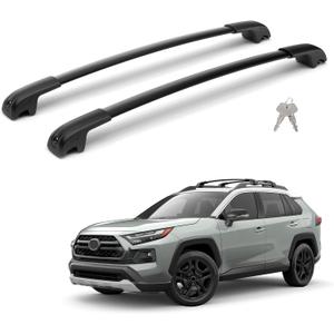 300Lbs Lockable Roof Rack Crossbars for 2019-2025 Rav4 Adventure/TRD Off-Road, Heavy Duty Aluminum Anti-Corrosion Cross Bar Fit Luggage Luggage Kayaks Bicycles Snowboard