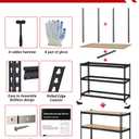 48x24x36 Heavy Duty Garage Storage Shelves,3-Tier Metal Shelving Units