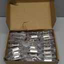 Ravinte 50 Pack 25 Pairs 1/2 Inch Overlay Cabinet Door Hinges Kitchen Satin Nickel Semi-Concealed Face Mount Self-Closing Cabinet Hinges with Bumpers & Screwdriver