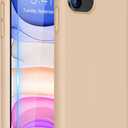 Miracase Designed for iPhone 11 Phone Case, with Screen Protector, Liquid Silicone Gel Rubber Full Body Drop Protection Shockproof Cover Phone Case for iPhone 11 6.1 inch, Bean Grey (Sand)