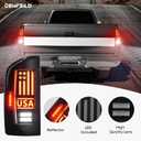LED Tail Lights Assembly Fit for Dodge RAM 1500 2007-2008, for Dodge RAM 2500 3500 2007-2009 Pickup Truck [Factory Halogen Type], Taillights Rear Brake Lamp Set, Smoked Lens