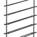 Whitmor 18 Pair Over The Door Shoe Organizer, 6 Tier Heavy Duty Metal Shoe Organizer for Closet, Hanging Shoe Rack for Closet Organizer & Storage, 42" L x 22.7" W x 7.5" H, Gunmetal Gray