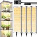 LED Grow Lights for Shelves 4pack, Grow Lights for Indoor Plants,616LEDs Full Spectrum, Grow Light for Under Cabinet Plant, Grow Lamp with 3/9/12H Timer,10 Dimmable Levels for Plant Growing