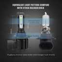 D-Lumina H10 Switchback LED Fog Light Bulbs, 8000 Lumens 40W 300% Brightness Dual Color 6000K Xenon White/3000K Golden Yellow, 9145 9140 9045 9040 LED Fog Light DRL Bulb Upgrade Replacement, Pack of 2