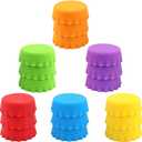 20 Pieces of Multicolor Silicone Reusable Bottle Caps, Sealing Covers to Stopper Spillage for Beer, Wine, Soda, and Soft Drink Bottles. Ideal for Home Brewing and Kitchen Use, Dishwasher Safe.