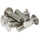 1/2"-13 X 2(10pc) Stainless Carriage Bolt, 18-8 Stainless Steel Full Thread Coverage,Carriage Bolt,by SANTIE
