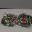 2Pcs Christmas Wreath, 10 Inch Mini Wreaths for Kitchen Cabinets, Christmas Door Wreath, Small Christmas Wreath for Fireplace Window Farmhouse Indoor Home Decorations