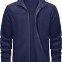 TACVASEN Men's Polar Fleece Jackets Lightweight Soft Winter Thermal Coats Outdoor Windproof Zip Up Jacket with Pockets