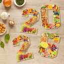 4pcs Wooden 2026 New Years Eve Party Supplies Charcuterie Numbers Fillable Decorations, New Years Decorations 2026 Number Charcuterie Board Box for Fruit Cheese Platter Candy Cake Plates