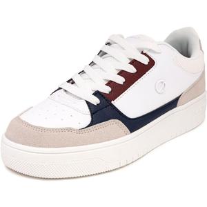 Nautica Womens Lace-Up Fashion Sneakers  Low-Top Casual Walking & Tennis Shoes with Platform or Regular Heel (9.5, Red White Blue-nachez)