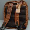 LANNSYNE Vegetable Tanned Leather Backpack For Men, 17" Laptop Backpack, Casual Outdoor Business Travel Rucksack, YKK Zippers