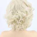 Topcosplay Women Wigs Platinum Blonde Wig Short Curly Halloween Costume Cosplay Wig