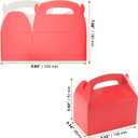 LEXININ 80 PCS Colored Gable Boxes, Colorful Party Favor Treat Boxes, Gable Paper Boxes for Birthday Weddings Party Decoration Supplies, 6.2 x 3.6 x 3.3 Inches