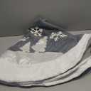 Christmas Tree Skirt, Fur Rustic White Xmas Tree Skirt,Snowy Christmas Trees Mat Decorations Indoors,Deer and Snowflake Pattern (48 inches, White Deer)