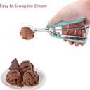 Ice Cream Scoop, 18/8 Stainless Steel Cookie Scoop, Cookie Scoops for Baking, 1.5 Tbsp/ 23ml/ 0.7 oz Cookie Dough Scoop, Ice Cream Scooper with Trigger Release, Cookie Scooper for Baking (Mint Green)