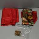 4 Pieces Women Pirate Costume Accessories Pirate Hat Head Scarf Sash Belt Necklace Earrings for Halloween Cosplay (One Size, Red)