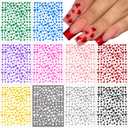 10 Sheets Heart Nail Art Stickers Decals Glitter Love Hearts Nail Sticker 3D Self Adhesive Shiny Powder Effect Valentine's Day Heart Nail Design for Lovers Romantic DIY Nail Decorations Manicure