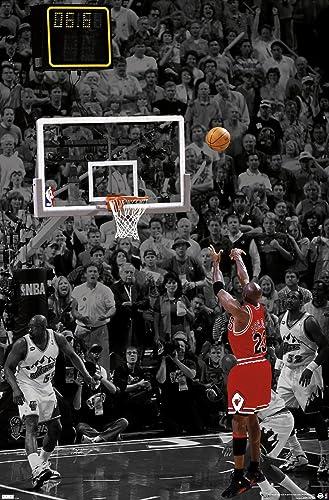 Trends International Michael Jordan - The Shot Wall Poster, 34L x 22.4W, Unframed Version 3pcs Trends International Michael Jordan - The Shot Wall Poster, 34L x 22.4W, Unframed Version 3pcs