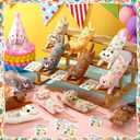 Civaner 25 Set Plush Stuffed Animals with Positive Card Christmas Gifts Bulk for Family Friend(24 Set, Birthday Mini Bear)