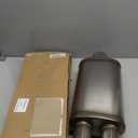 Universal 409 Stainless Performance Exhaust Muffler, single in dual out muffle (3 in inlet 2.5 in dual outlet)