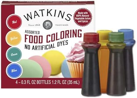 Watkins Food Coloring Assrtd 4Pk, 1.2 Fl Oz (Pack Of 5)