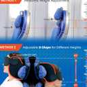 SARISUN Upgraded Travel Pillow, U-Shaped Airplane Head Strap for All Heights, 360 Support, 3D Sleep Mask, 100% Light Blocking, Long Flights Essentials Headrest, Stop Bobblehead, Black