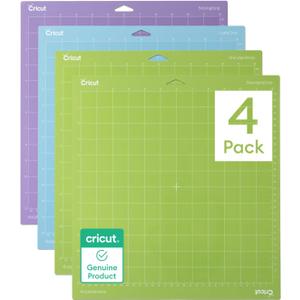 Cricut Cutting Mat Variety Pack (4 Count, 12in x 12in) - for Explore & Maker Machines - Includes 2 StandardGrip, 1 LightGrip, 1 StrongGrip