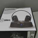 WallarGe Wireless Headphones for TV Watching, Easy Setup and Comfortable Bluetooth Headphones with RF Transmitter Charging Dock, 100 Ft Wireless Range, Rechargeable 25 Hours Play and No Audio Delay (Black)