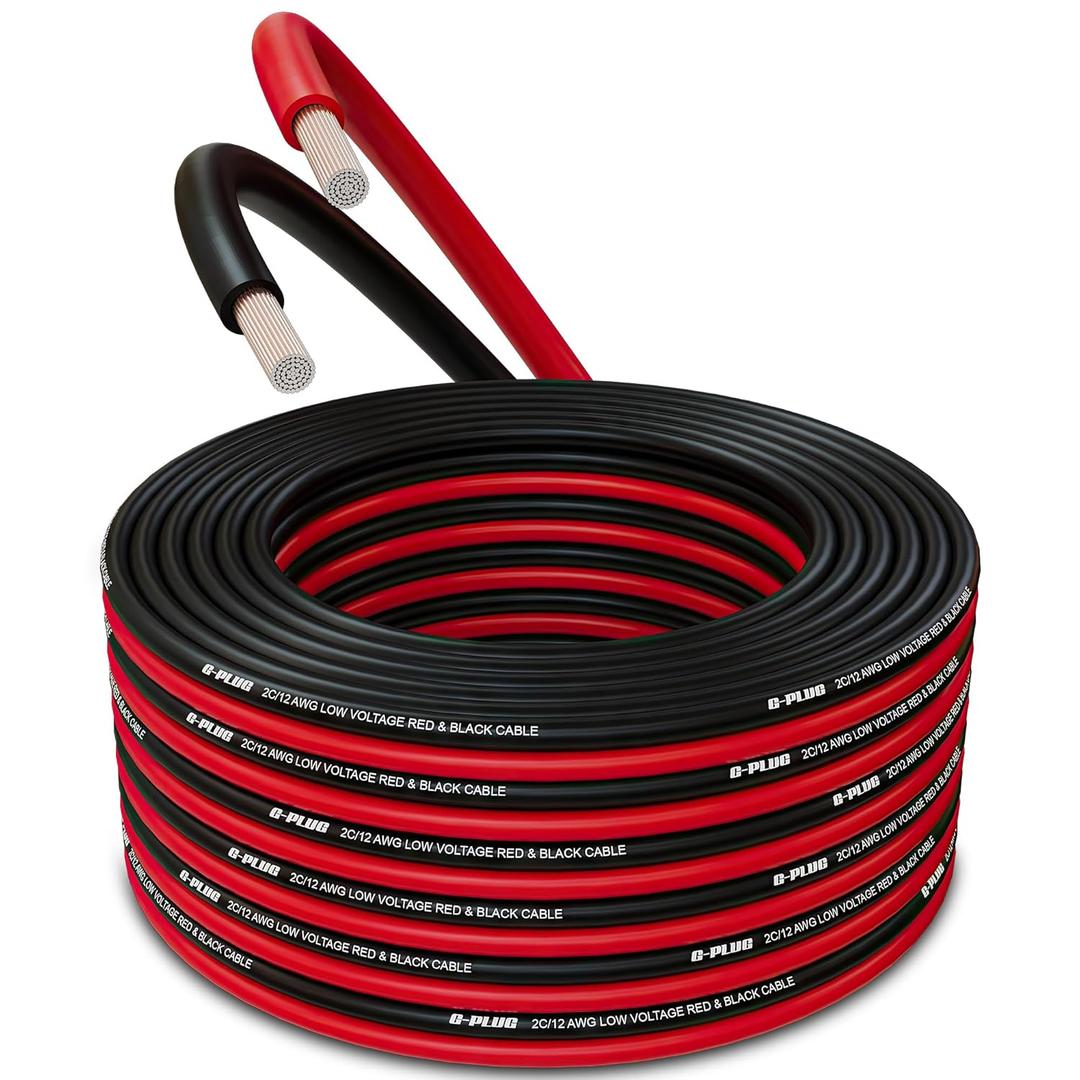 G-PLUG 18 AWG Electrical Wire  30ft Tinned Copper Cable with Flexible PVC Insulation, Heat & Corrosion Resistant  for Automotive, Marine, Solar, RV, and Outdoor Applications