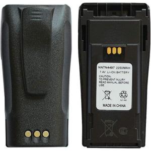 NNTN4497CR NNTN4497DR 7.4V 2250mAh Li-ion Battery High-Capacity Compatible for Motorola Radio NNTN4496 NNTN4497 CP040 CP150 CP200 CP200D CP200XLS CP250 EP450 DEP450 PR400 GP3188 GP3688 With Belt Clip