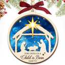 HEXMOZ Nativity Scene Christmas Ornaments - Catholic Religious Gifts for Women, Men - Christian Ornaments for Christmas Tree, Nativity Decorations Festive Faith Ideas - Xmas Holiday Ornaments 2025