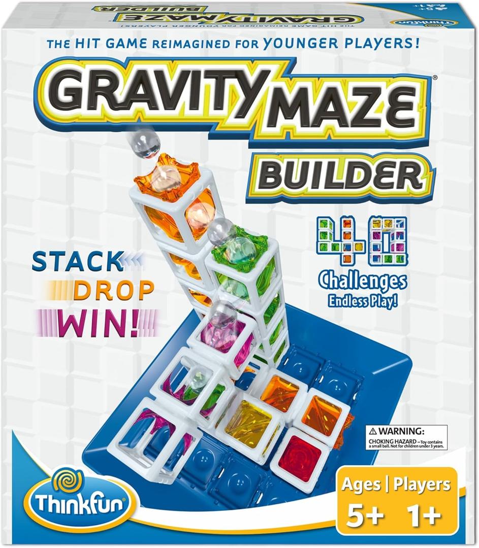 ThinkFun Gravity Maze Builder for Kids 5 & Up - Logic Marble RunBrain Game - Hands-On Maze Design - Durable Child-Safe Materials - Develop Spatial Reasoning & Critical Thinking - MESH Accredited
