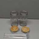 Mason Jar Lids With Straw - Reusable Bamboo Wide Mouth Tumbler Tops, 2 Packs With 2 Stainless Steel Straws