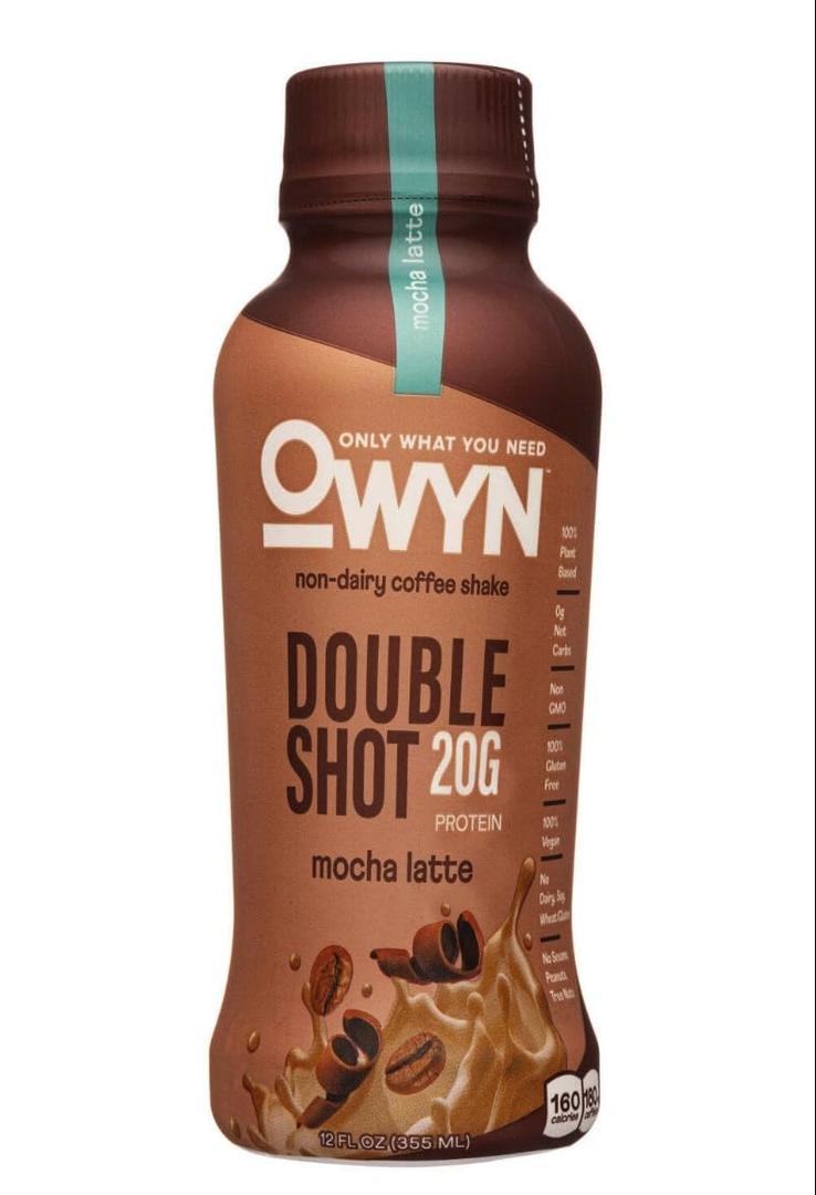OWYN Double Shot, Mocha Latte Protein Shake, 20g. Protein, 12fl oz. (EXP 10/30/25)
