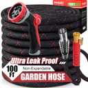 PANYEE 100FT Garden Hose, Flexible Water Hose,Lightweight Non-Expanding Leak Proof hose with 10 Functions Sprayer, Durable, Anti-Kink,Pressure Resistant for Yard, Outdoor