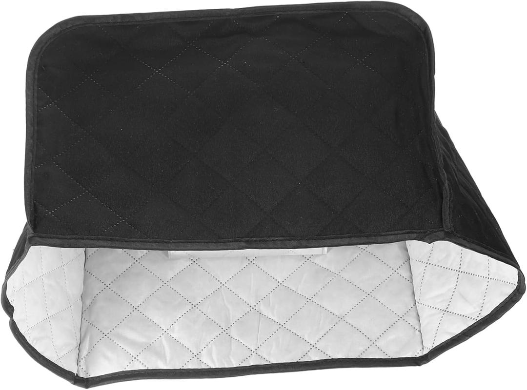 Bread Machine Toaster Cover Wide Slot Appliance Cover for Slice Kitchen Toaster Protection for Retro Style (Black)