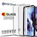 AACL Screen Protector for Samsung Galaxy S21 Ultra 5G,6.8 Inch,Curved Tempered Glass,Compatible with Ultrasonic Fingerprint Scanner,2 Pack,Black