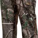 Hunting Pants for Men Camouflage Clothing Gear Windproof Fleece Lined for Winter (L)