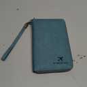 Family Passport Holder Wallet RFID Blocking Zippered Passport Wallet,Women and Men Travel Wallet Ladies Passport Cover (A-Lake Blue)