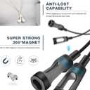 Anti-Lost Neck Strap for Airpods, Strong Magnetic Necklace Holder String, Sports Lanyard for Headphone Compatible with AirPods 1&2 /3rd /Pro/Pro 2 Black