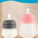 Straw Nipples for Nanobebe Flexy Silicone Bottles (5oz & 9oz), Soft 100% Silicone Sippy Straw Nipples, Leak-Resistant, Includes 2 Cleaning Brush, 8m+, 4 Pack