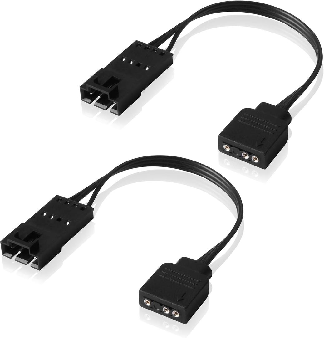 EZDIY-FAB Adapter Cable Compatible with Corsair RGB Fan, ML/LL/QL/SP/HD Series, for Connecting to Standard 5V 3-Pin ARGB Header (2 x 10cm)