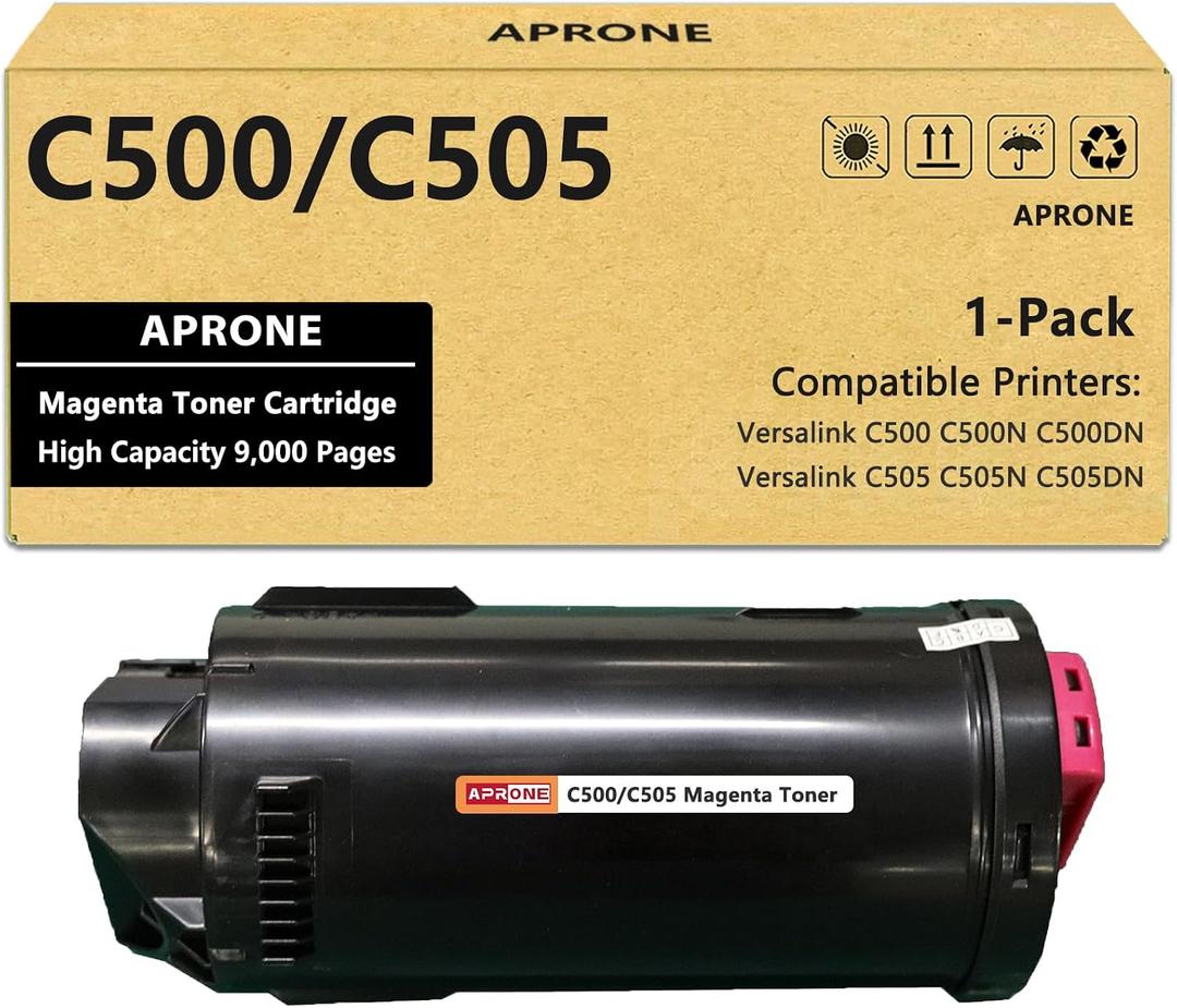 APRONE C500 C505 106R03867 High Capacity Toner Cartridge | Compatible for Versalink C500 C505 C500N C505N C500DN C505DN Printer (9000 Pages, Magenta )