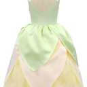 TYHTYM Princess Costumes Little Girls Dress Up Cosplay Fancy Halloween Christmas Party 2-13T (Tiana)