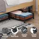 Gawerk Under Bed Storage with Wheels, Foldable Metal Mesh Underbed Storage Container Bins, Tool-free Assembly Clothes Drawer Organizer, 2Pack