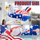 2 Pack American Flag Inflatable Eagle Pool Float-45 Inch 4th of July Large Swim Tube Rings 250th Anniversary Red White & Blue Floating Raft for Summer Lake Beach Pool Party Ride