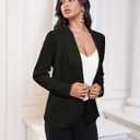 Ahlaray Women's Blazer Business Casual Lapel Collar Long Sleeve Open Front Work Office Suit Jackets Blazer, (Black, L)